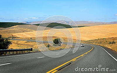 Curvy Oregon Highway Stock Photo