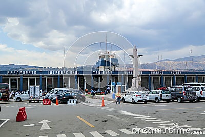 Alejandro Velasco Astete International Airport in Cusco, Peru Editorial Stock Photo