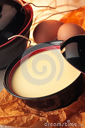 Custard Egg Stock Photo