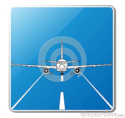 Custom airport sign Vector Illustration