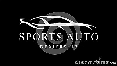 Custom auto sports car silhouette Logo Vector Illustration