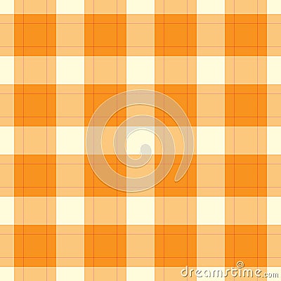 Custom background tartan pattern, japan check fabric seamless. Vibrant texture textile plaid vector in orange and amber colors Vector Illustration