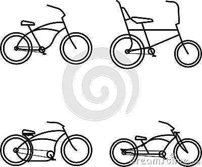 Custom Bike Simple Icon Vector Illustration