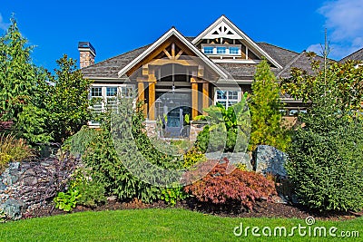 Custom built house. Stock Photo