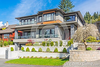 Custom built house. Stock Photo