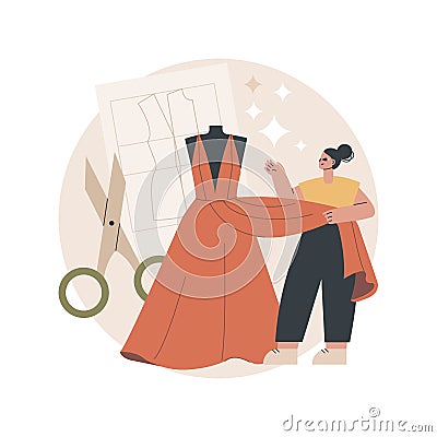 Custom clothing and accessories abstract concept vector illustration. Vector Illustration