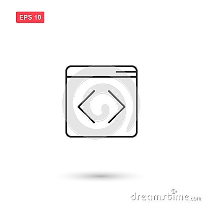Custom code icon vector design isolated 2 Vector Illustration