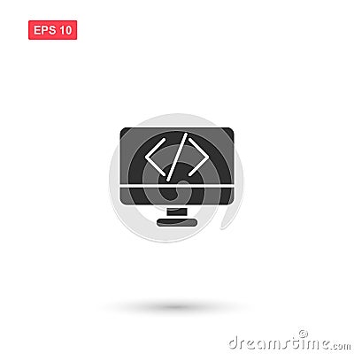 Custom code icon vector design isolated 8 Vector Illustration