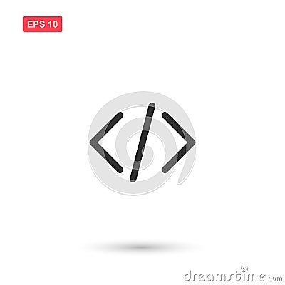 Custom code icon vector design isolated 3 Vector Illustration