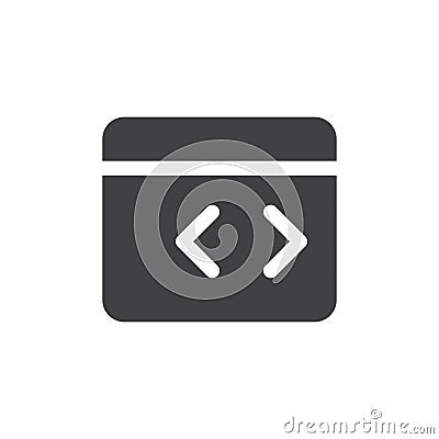 Custom code simple icon vector Vector Illustration