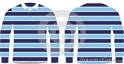 Custom Design Rugby Shirts Knitted Mock ups illustration template Vector Illustration