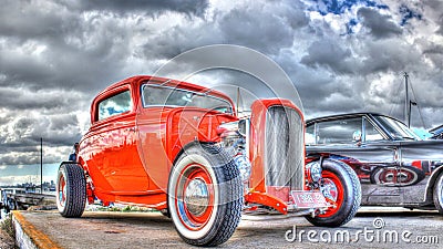 Custom designed American hot rod Editorial Stock Photo