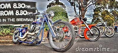 Custom designed choppers Editorial Stock Photo