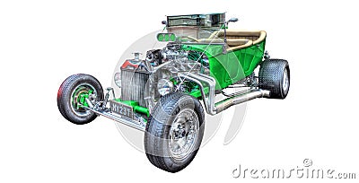 Custom Ford Model T hot rod on a white background Editorial Stock Photo