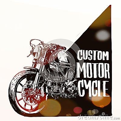 Custom motorcycle poster Editorial Stock Photo