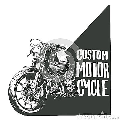 Custom motorcycle poster Editorial Stock Photo