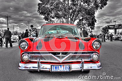 Custom painted American 1950s Ford Editorial Stock Photo