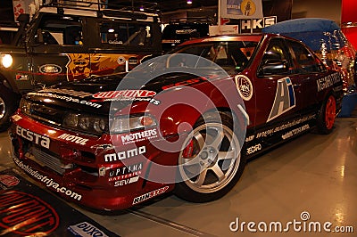 Custom race car at Manila Auto Salon on November 27, 2011 in SMX Convention Center, Pasay, Philippines Editorial Stock Photo