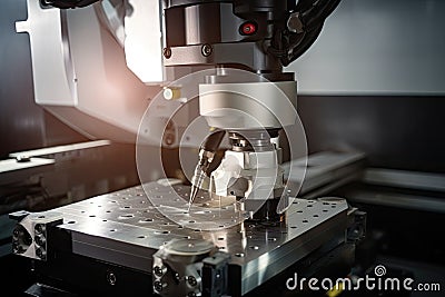 custom robotic end-effector with tool, preparing to perform precision Stock Photo