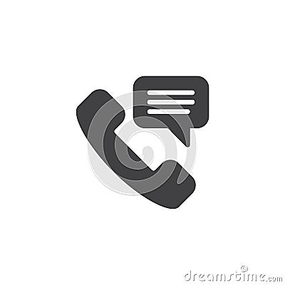 Custom service phone talk vector icon Vector Illustration