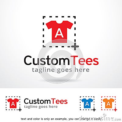 Custom Tees Logo Template Design Vector Vector Illustration