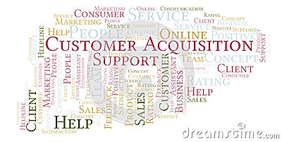 Customer Acquisition word cloud. Stock Photo