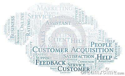 Customer Acquisition word cloud. Stock Photo