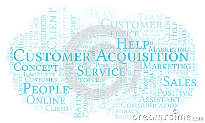 Customer Acquisition word cloud. Stock Photo