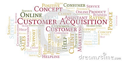 Customer Acquisition word cloud Stock Photo