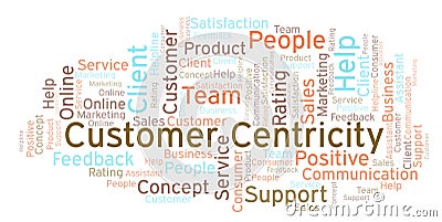 Customer Centricity word cloud. Stock Photo