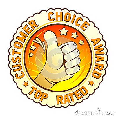 Customer choice award emblem. Vector Illustration