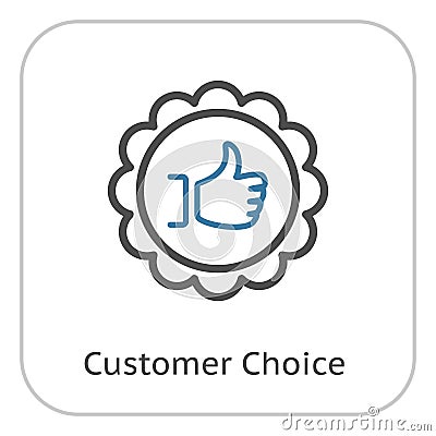 Customer Choice Line Icon. Vector Illustration