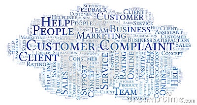 Customer Complaint word cloud. Stock Photo