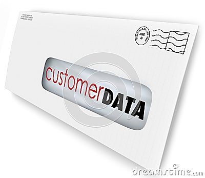 Customer Data Direct Mail Campaign Marketing Advertising Message Stock Photo