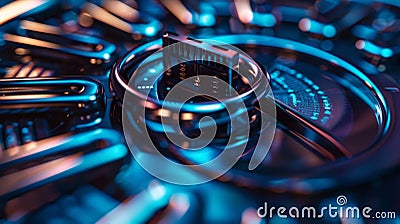 Customer data is stored in secure encrypted databases that are inaccessible to unauthorized parties providing an Stock Photo