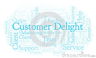 Customer Delight word cloud. Stock Photo