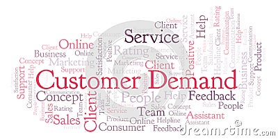 Customer Demand word cloud. Stock Photo