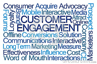 Customer Engagement Word Cloud Stock Photo