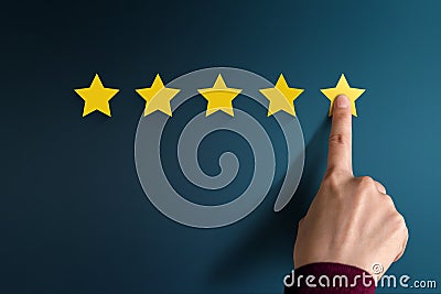 Customer Experience Concept, Best Excellent Services Rating for Stock Photo