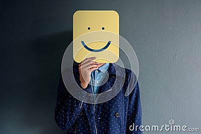 Customer Experience Concept, Portrait of Client with Happy Face Stock Photo