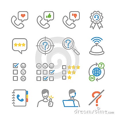 Customer feedback icons Vector Illustration