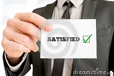 Customer feedback - Satisfied Stock Photo