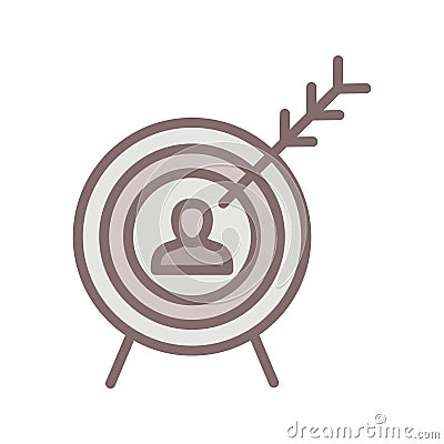 Customer focus fill vector icon which can easily modify or edit Vector Illustration