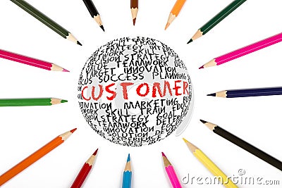 Customer and global strategy Stock Photo