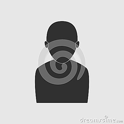 Customer icon. Style is bicolor flat circled symbol, soft blue colors, rounded angles Stock Photo