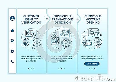 Customer identity verification onboarding vector template Vector Illustration