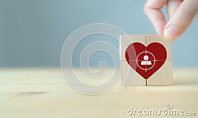 Customer insight marketing concept. Deep understanding of customers, their behaviors, preferences and needs Stock Photo