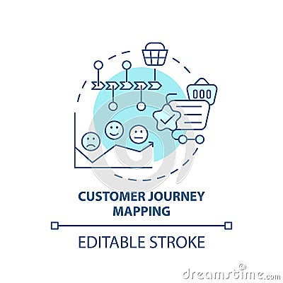 Customer journey mapping concept icon Vector Illustration