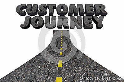 Customer Journey Road Marketing Process Tracking Stock Photo