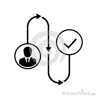 Customer Journey vector icon illustration. Creative sign from crm icons collection. Vector Illustration